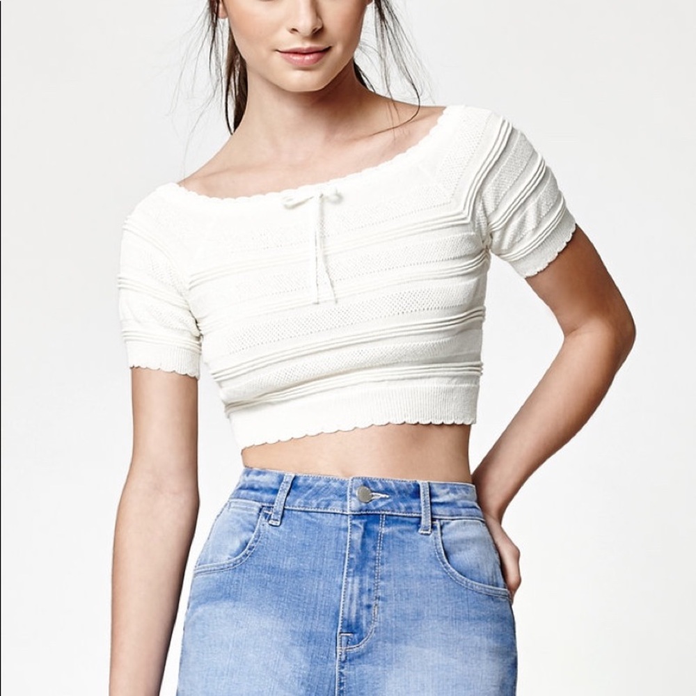 Kendall & Kylie Knit Crop Top L